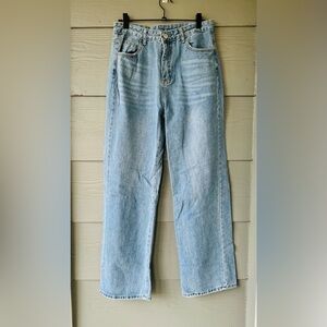 SHEIN Women’s Light Blue Denim Jeans Wide Leg